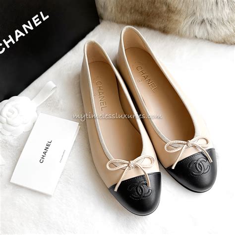 chanel ballet flats quilted|chanel flats beige and black.